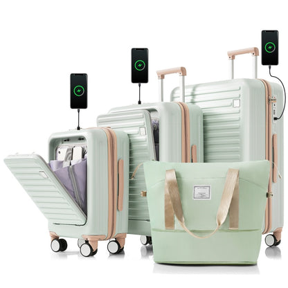 Luggage Set of 3 Pcs with USB Port+Handle Bags