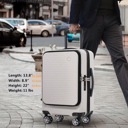 Carry-on Luggage 20 Inch Lightweight Suitcase with USB Port