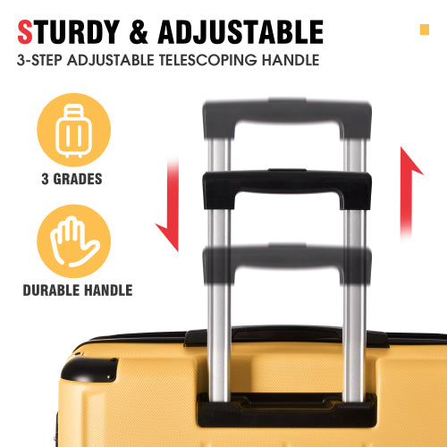 Expandable Hard Luggage Sets 3 Piece with Double Spinner TSA Lock (20/24/28Inch)