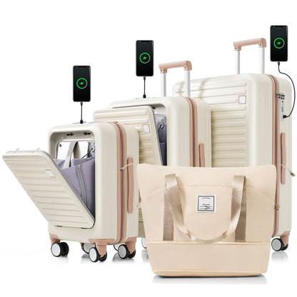 Luggage Set of 3 Pcs with USB Port+Handle Bags