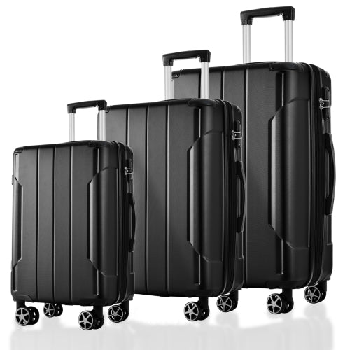 Expandable Hard Luggage Sets 3 Piece with Double Spinner TSA Lock (20/24/28Inch)