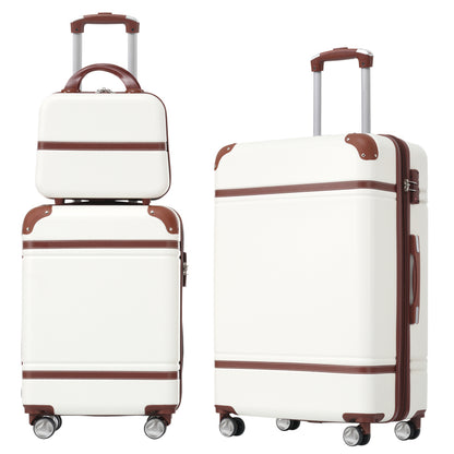 Hardshell Luggage Sets 3 Pieces 20"+24" Inch with Cosmetic Case