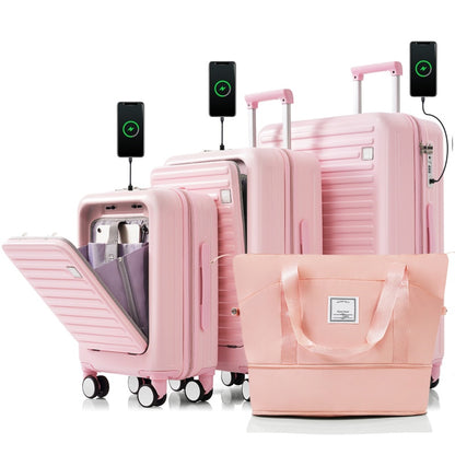 Luggage Set of 3 Pcs with USB Port+Handle Bags