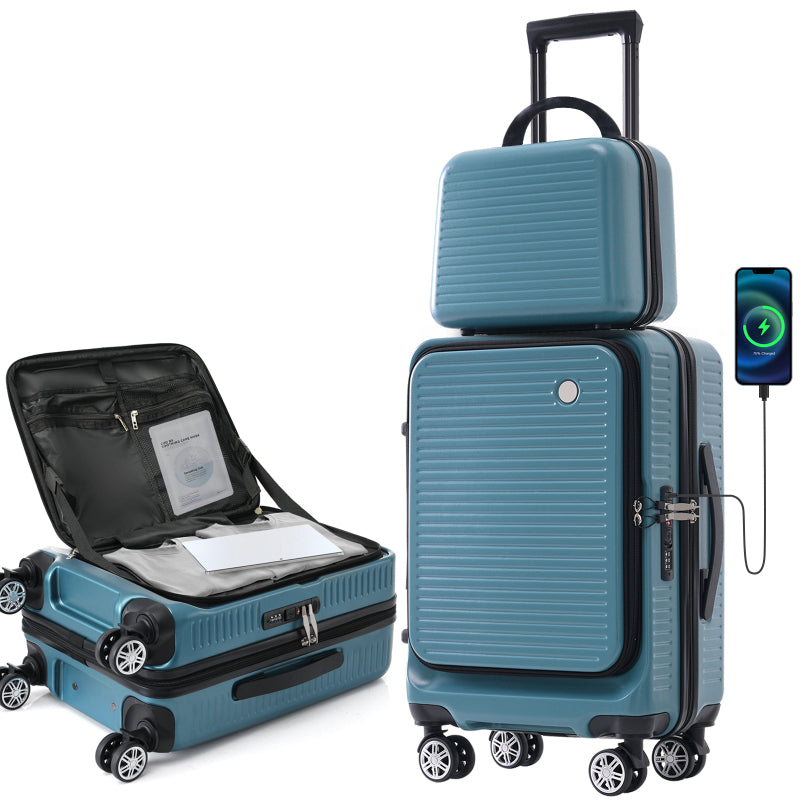 Carry-on Luggage 20 Inch Lightweight Suitcase with USB Port