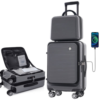 Carry-on Luggage 20 Inch Lightweight Suitcase with USB Port