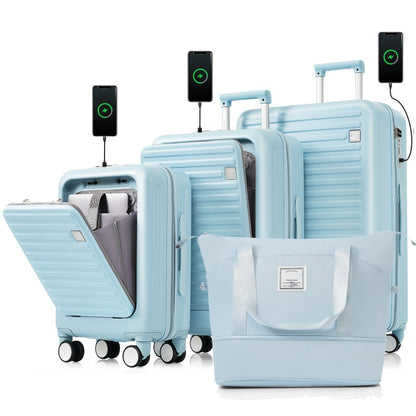 Luggage Set of 3 Pcs with USB Port+Handle Bags