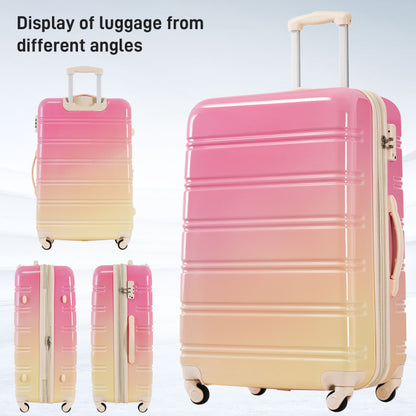 Hardshell Luggage Sets 3 Piece Gradient Color Expandable Suitcase Available 20" 24" 28" Inch