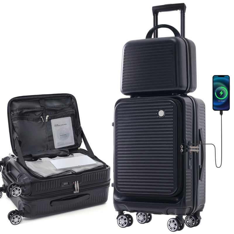 Carry-on Luggage 20 Inch Lightweight Suitcase with USB Port