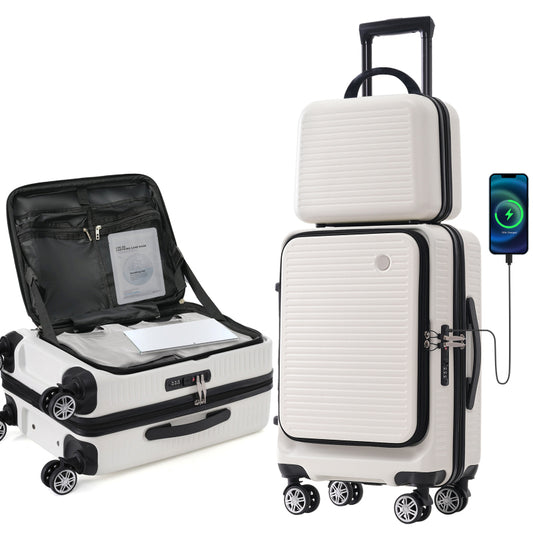 Carry-on Luggage 20 Inch Lightweight Suitcase with USB Port